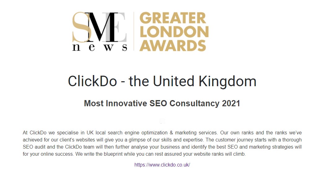 clickdo-beste-seo-agentur-grossbritannien-award
